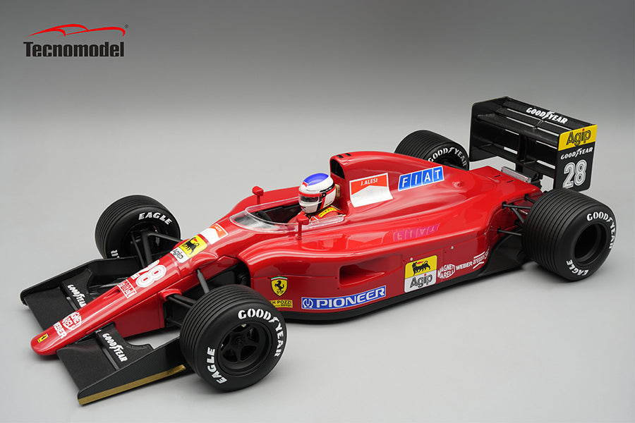 Tecnomodel - 1:18 Ferrari 642 No.28 Jean Alesi British GP 1991 Wet Tyres - With Driver Figure - Limited Edition Resin Model
