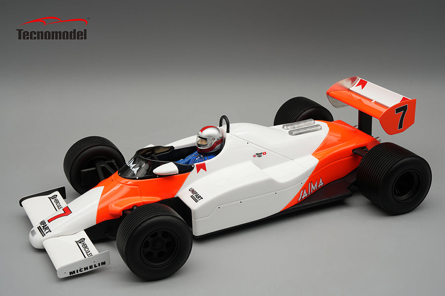Tecnomodel 1:18 Mclaren MP4/1C 1983 Monaco GP Driver John Watson Wet Tyres No.7 with Driver Figure- Limited Edition Resin Model
