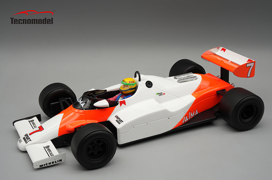 Tecnomodel 1:18 McLaren MP4/1C 1983 Silverstone Test Ayrton Senna No.7 with Driver Figure - Limited Edition Resin Model