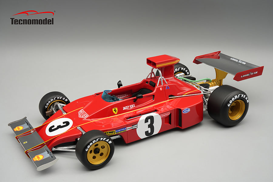Tecnomodel - 1:18 Ferrari 312 B3 No.3 Jacky Ickx Italy GP 1973 - Limited Edition - Resin Model Car