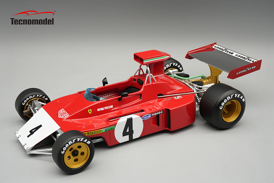 Tecnomodel - 1:18 Ferrari 312 B3 No.4 Arturo Merzario Canada GP 1973 - Broken Nose Cone - Limited Edition - Resin Model Car