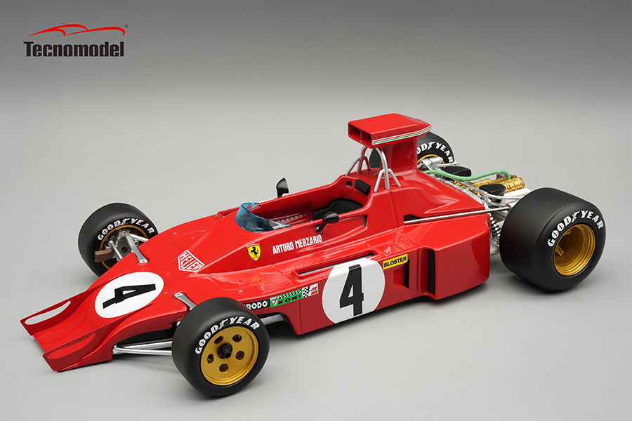 Tecnomodel - 1:18 Ferrari 312 B3 No.4 Arturo Merzario USA GP 1973 - Limited Edition - Resin Model Car