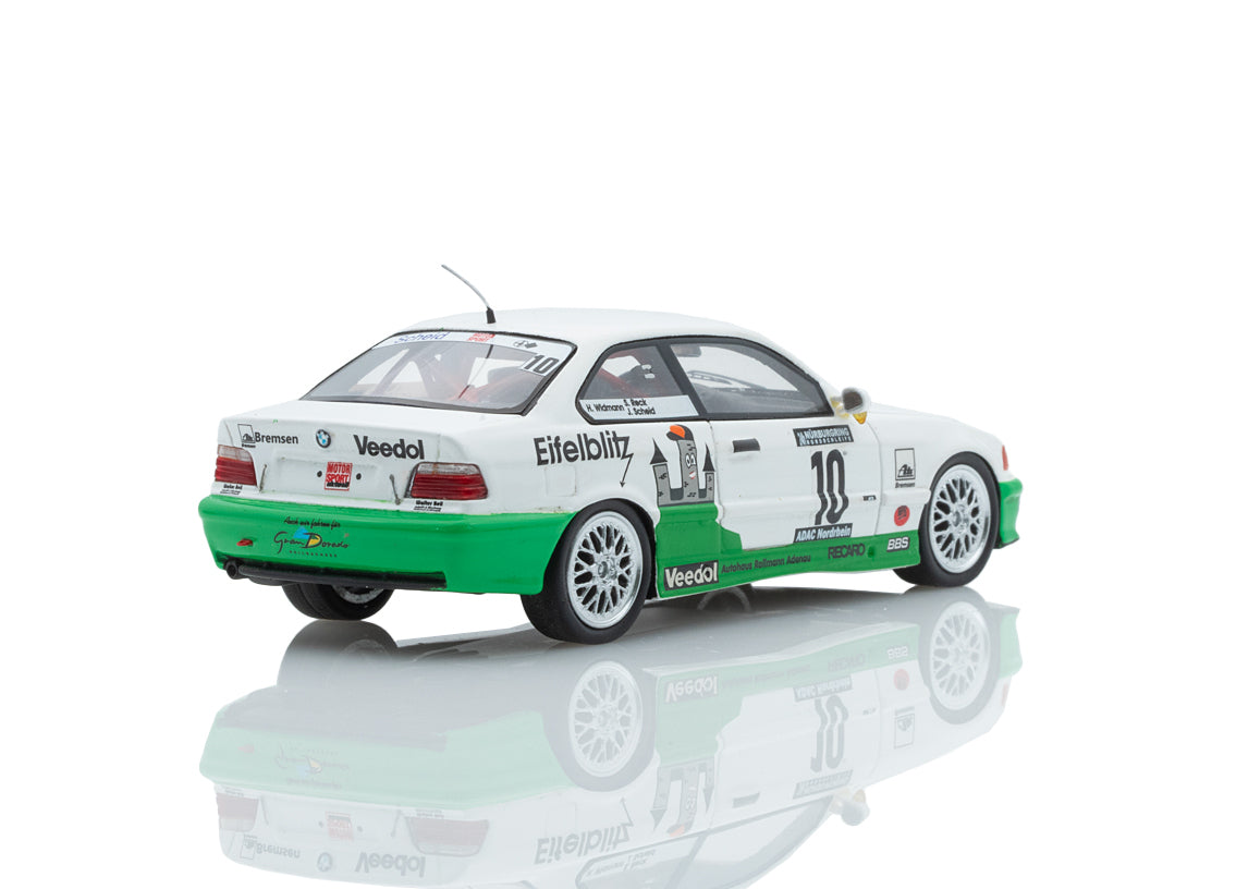 Spark 1:43 - BMW M3 E36 No.10 - Johannes Scheid - Sabine Reck - Hans Widmann - Winner 24H Nürburgring 1996 - Resin Model