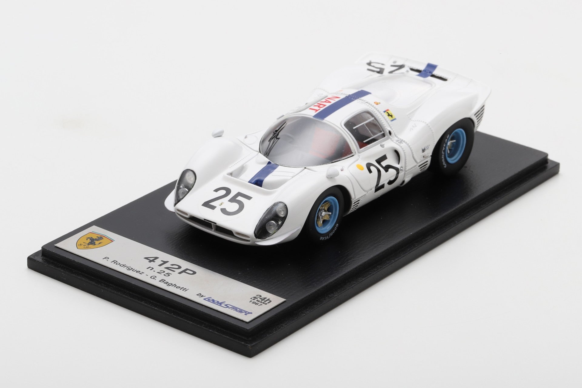 Looksmart 1:43 - Ferrari 412P No.25 Pedro Rodriguez - Giancarlo Baghetti Le Mans 24H 1967 - Resin Model