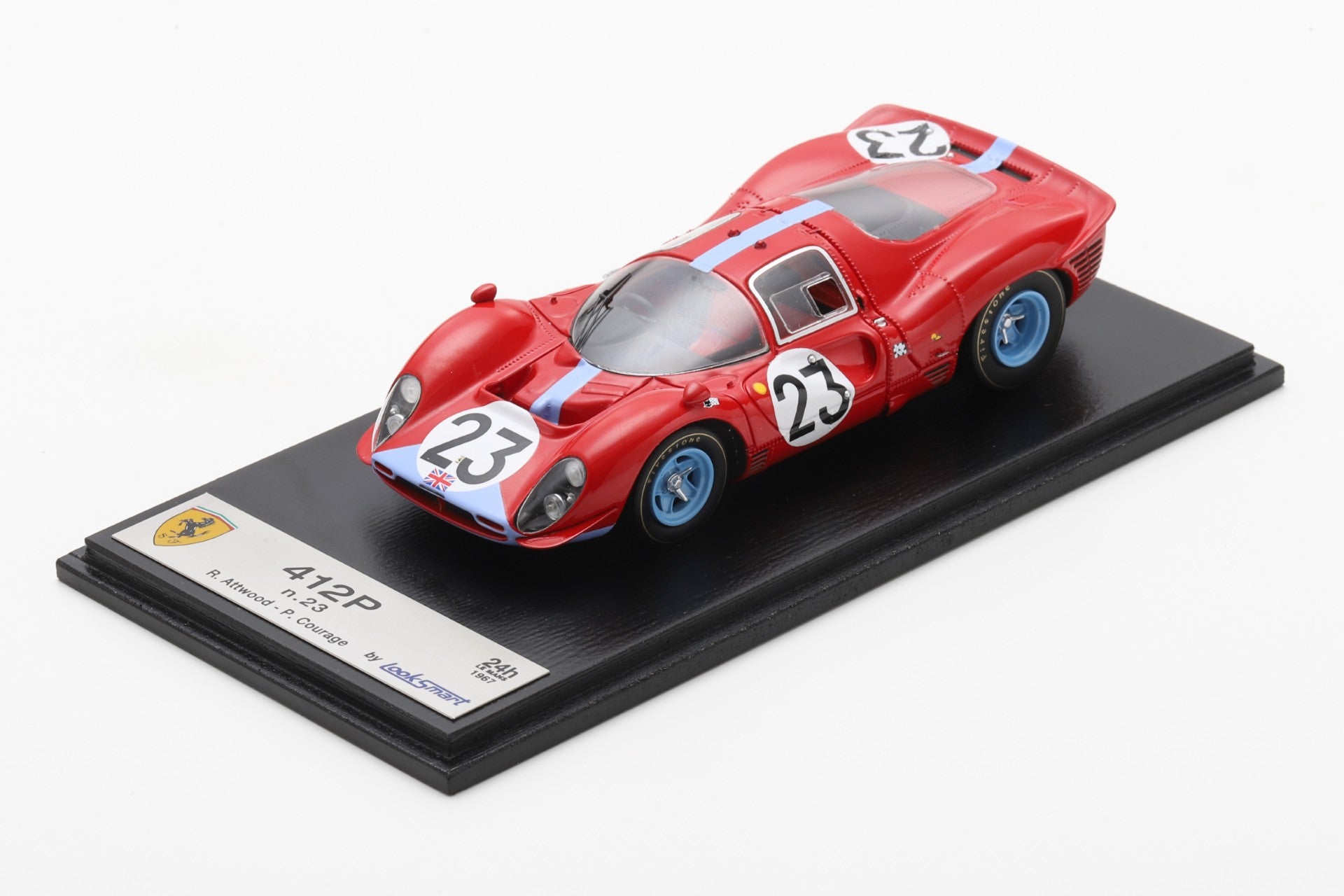 Looksmart 1:43 - Ferrari 412P No.23 Richard Attwood - Piers Courage - Le Mans 24H 1967 - Resin Model