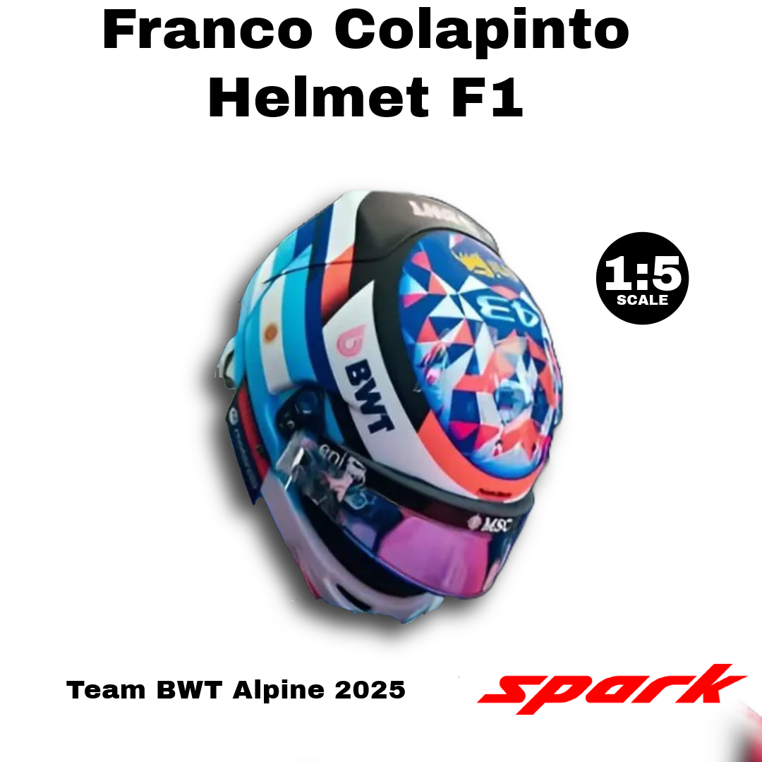 Spark 1:5 - Franco Colapinto Helmet F1 Team BWT Alpine 2025 - Resin Model