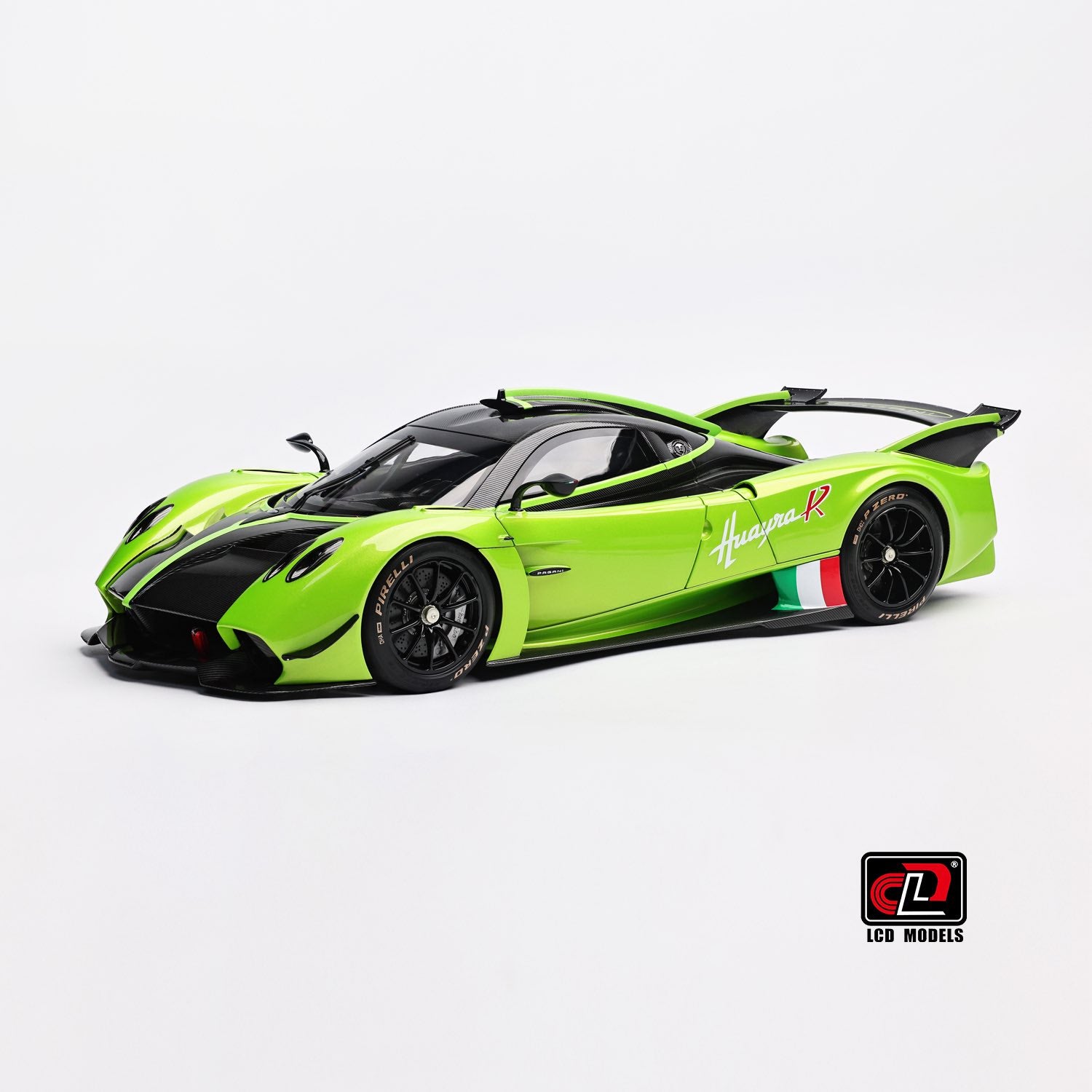 LCD 1:18 Pagani Huayra R Green - Diecast Model - Full Openings
