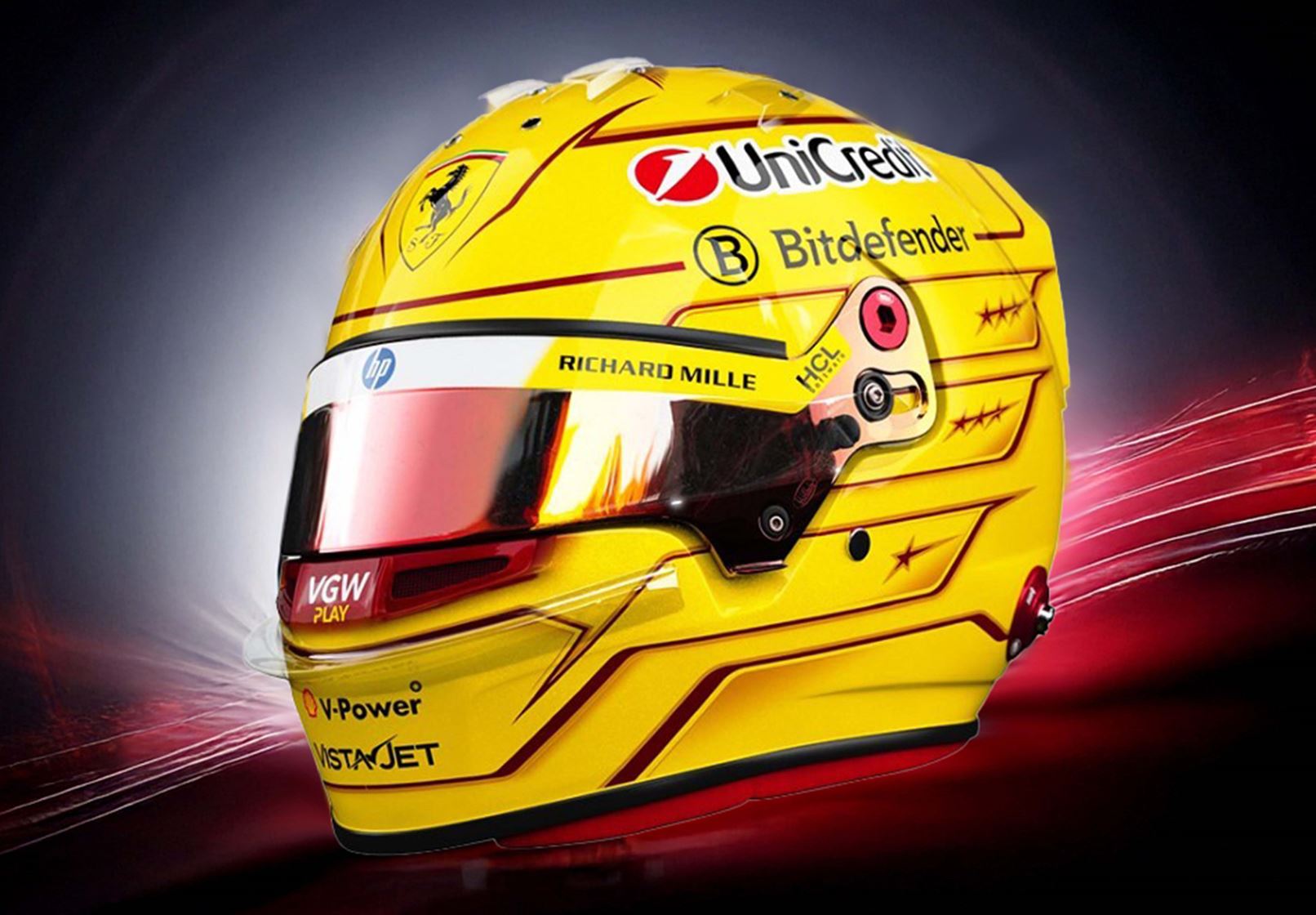 BBR 1:2 Mini Helmet Season 2025 - Lewis Hamilton scale 1-2 By BELL - Resin Model