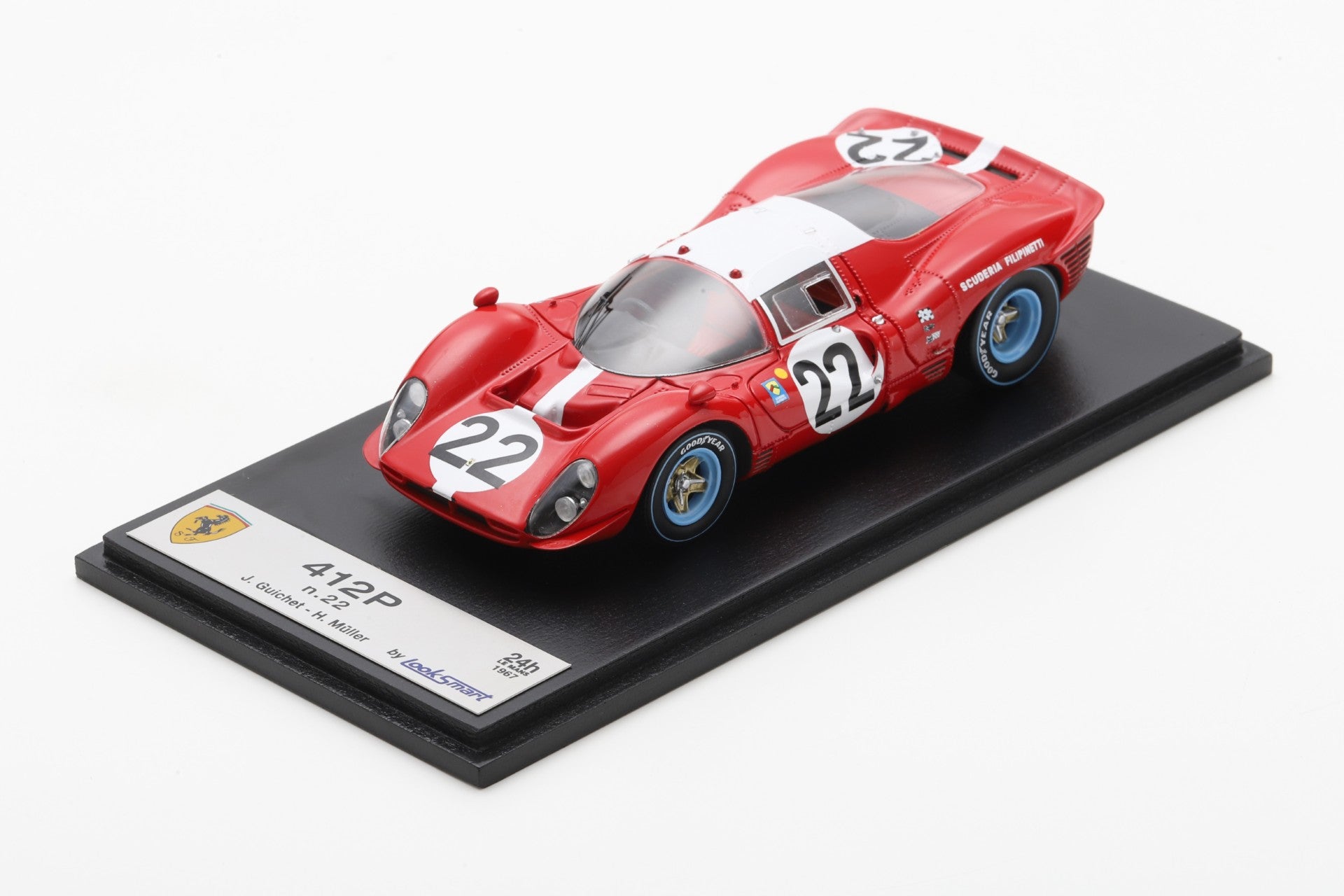Looksmart 1:43 - Ferrari 412P No.22 Jean Guichet – Herbert Müllerle Mans 24H 1967 - Resin Model