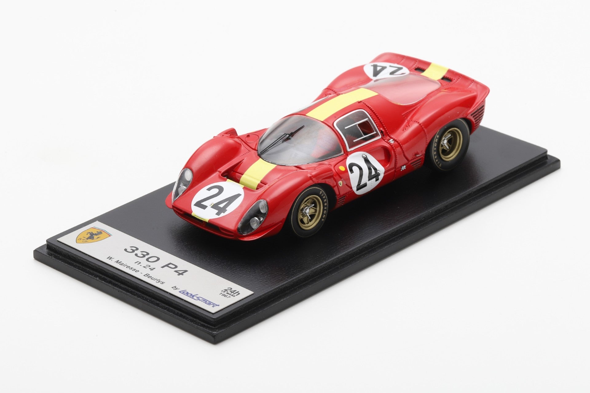 Looksmart 1:43 - Ferrari 330 P4 No.24 Willy Mairesse - Jean Beurlys - 3rd Le Mans 24H 1967 - Resin Model