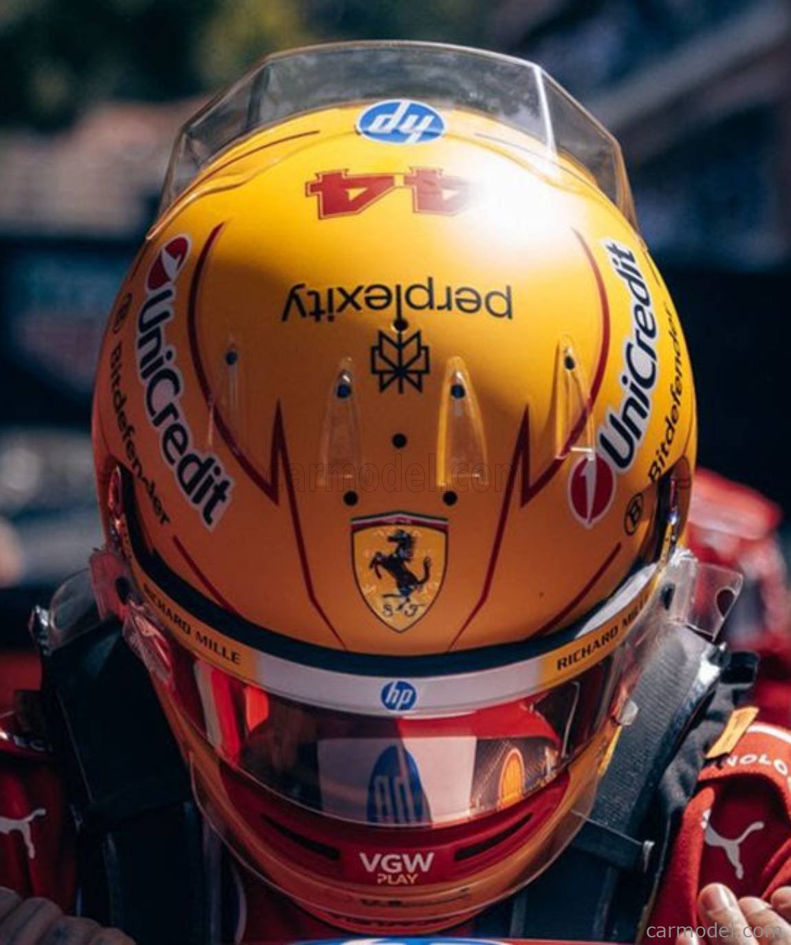 Looksmart 1:5 - Lewis Hamilton Ferrari F1 Helmet - Monaco GP 2025 - Resin Model