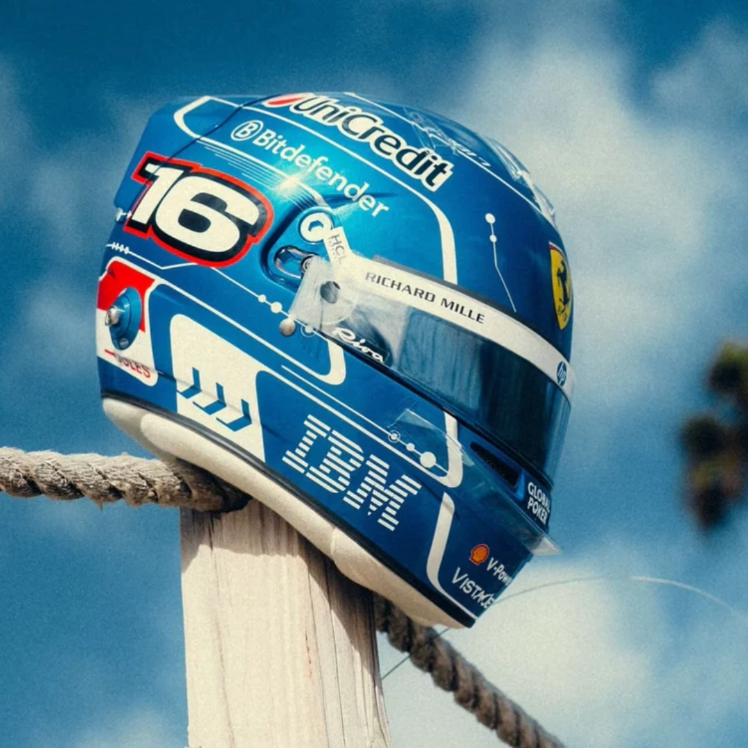 Looksmart 1:5 - Charles LeClerc Ferrari F1 Helmet - Miami GP 2025 - Resin Model
