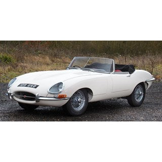 Norev 1:12 1962 Jaguar E-Type Cabriolet - English White - Diecast Model