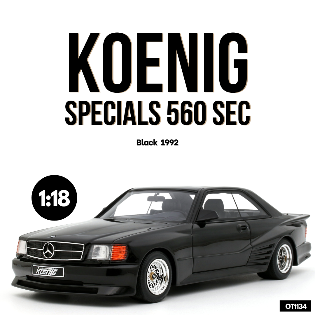 Otto Mobile 1:18 Mercedes Benz 560 Sec Koenig Special Black 1992 - Limited Edition - Resin Model