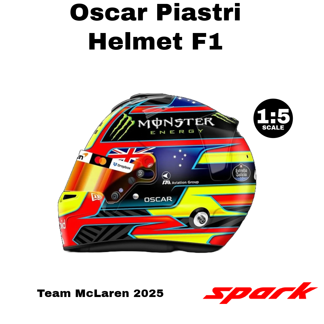 Spark 1:5 - Oscar Piastri Helmet F1 Team McLaren 2025 - Resin Model