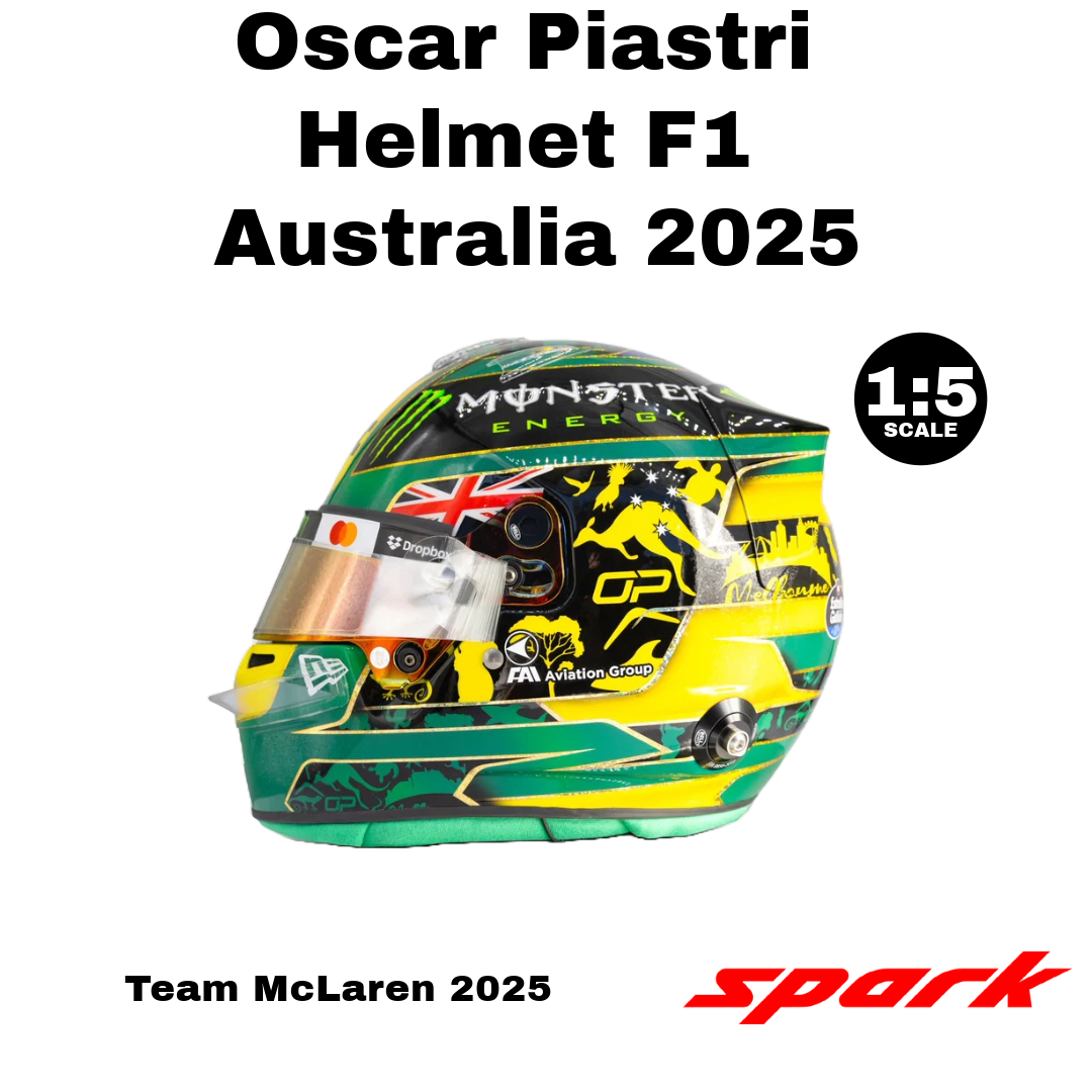 Spark 1:5 - Oscar Piastri Helmet F1 Team McLaren Australian GP 2025 - Resin Model