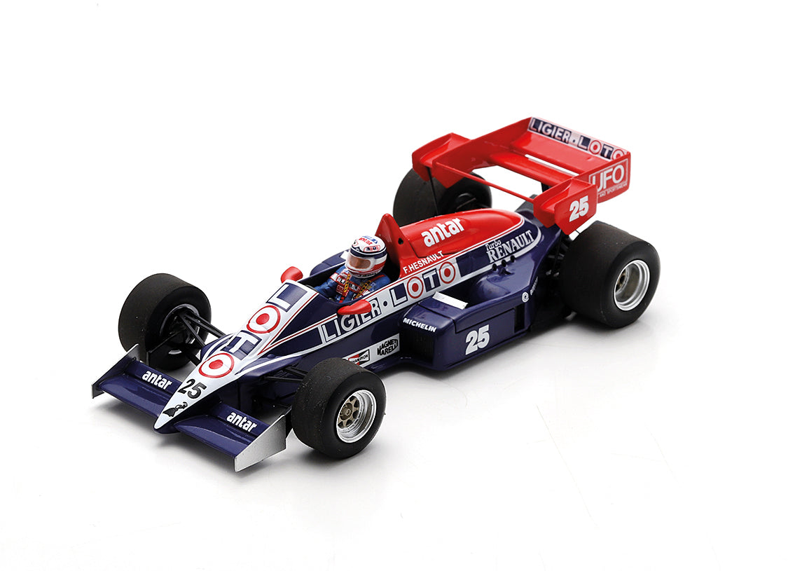Spark 1:43 - Ligier JS23 Renault No.25 Francios Hesnault F1 British GP Brands Hatch 1984 - Resin Model