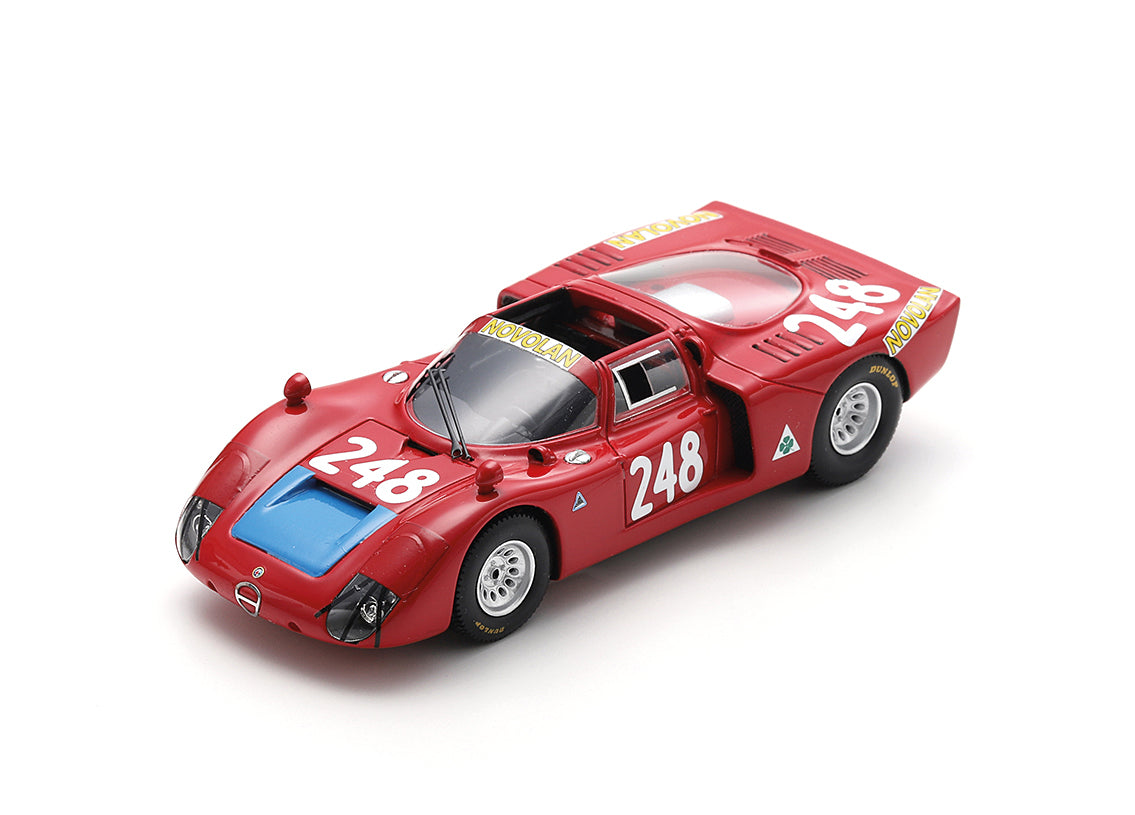 Spark 1:43 - Alfa Romeo T33-2 No.248 Enrico Pinto Giovanni Alberti 5th Targa Florio 1969 - Resin Model