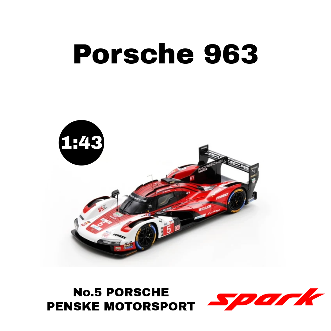 Spark 1:43 - Porsche 963 No.5 Penske Motorsport 24h Le Mans 2024 M. Campbell - M. Christensen - F. Makowiecki - Resin Model