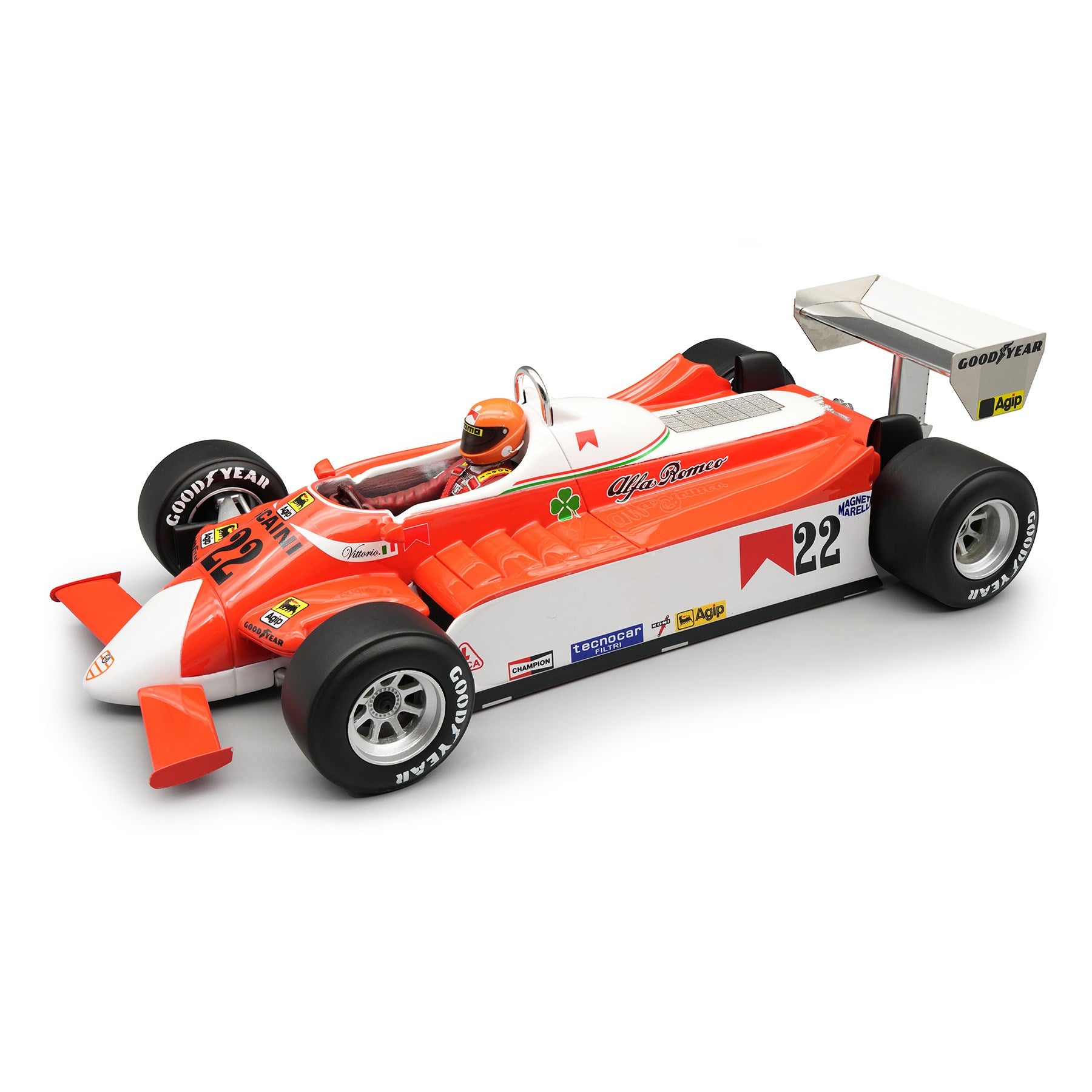 Tecnomodel 1:18 - Alfa Romeo 179 No.22 Vittorio Brambilla - 1980 Dutch Grand Prix - With Driver Figure - Resin Model Car