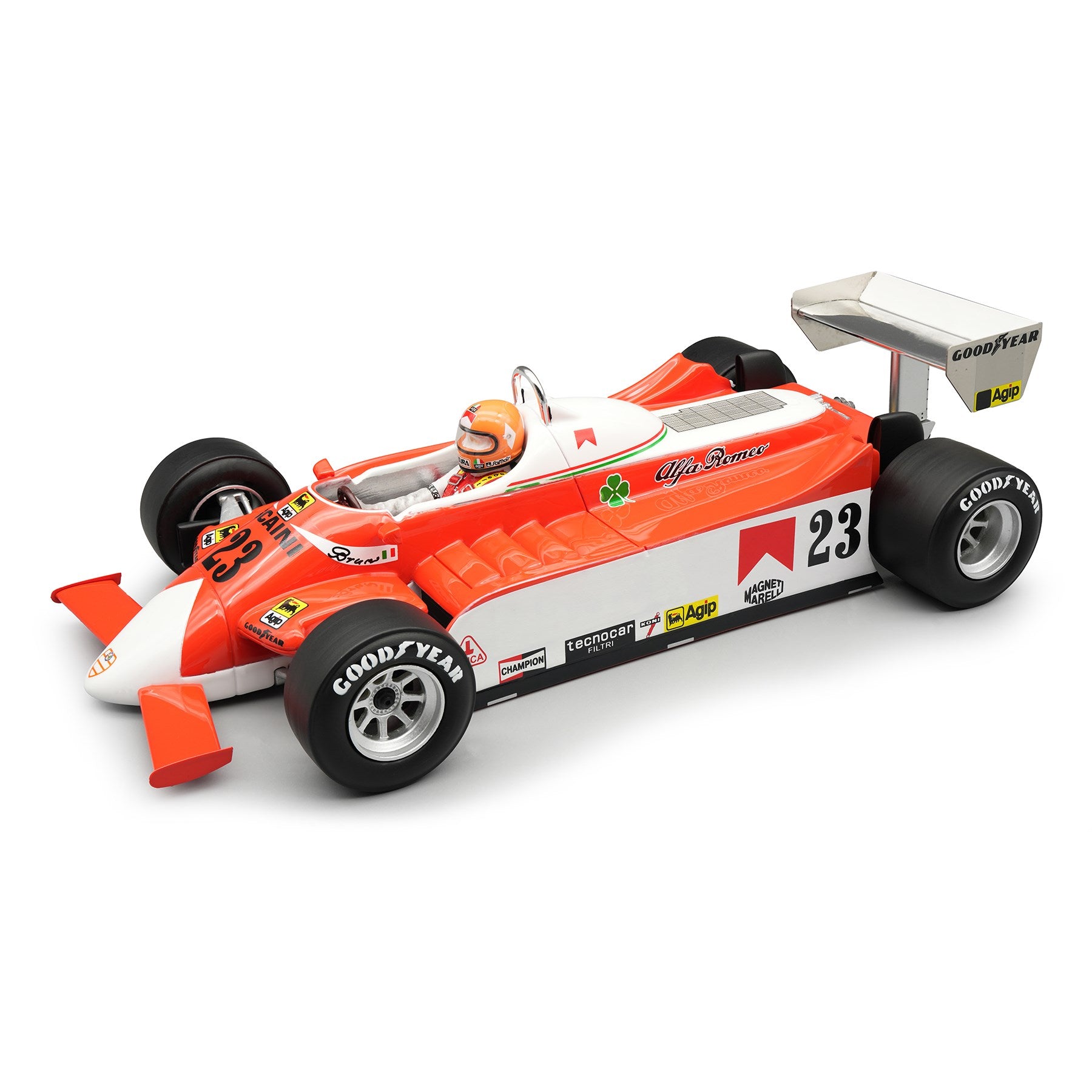 Tecnomodel 1:18 - Alfa Romeo 179 - No.23 Bruno Giacomelli - 1980 American Grand Prix - With Driver Figure - Resin Model Car