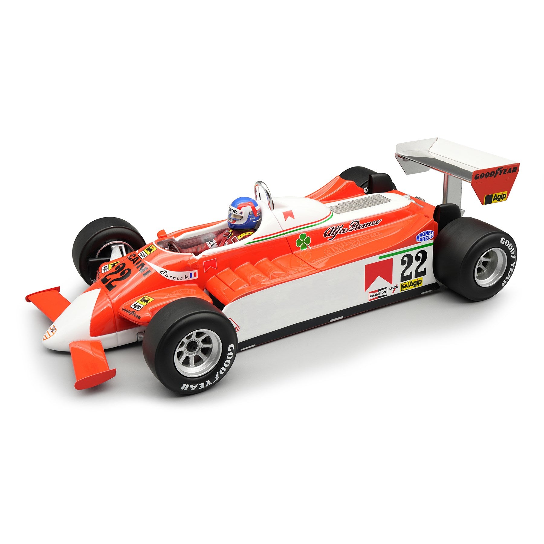 Tecnomodel 1:18 - Alfa Romeo 179 - No.22 Patrick Depailler - 1980 Monaco Grand Prix - With Driver Figure - Resin Model Car