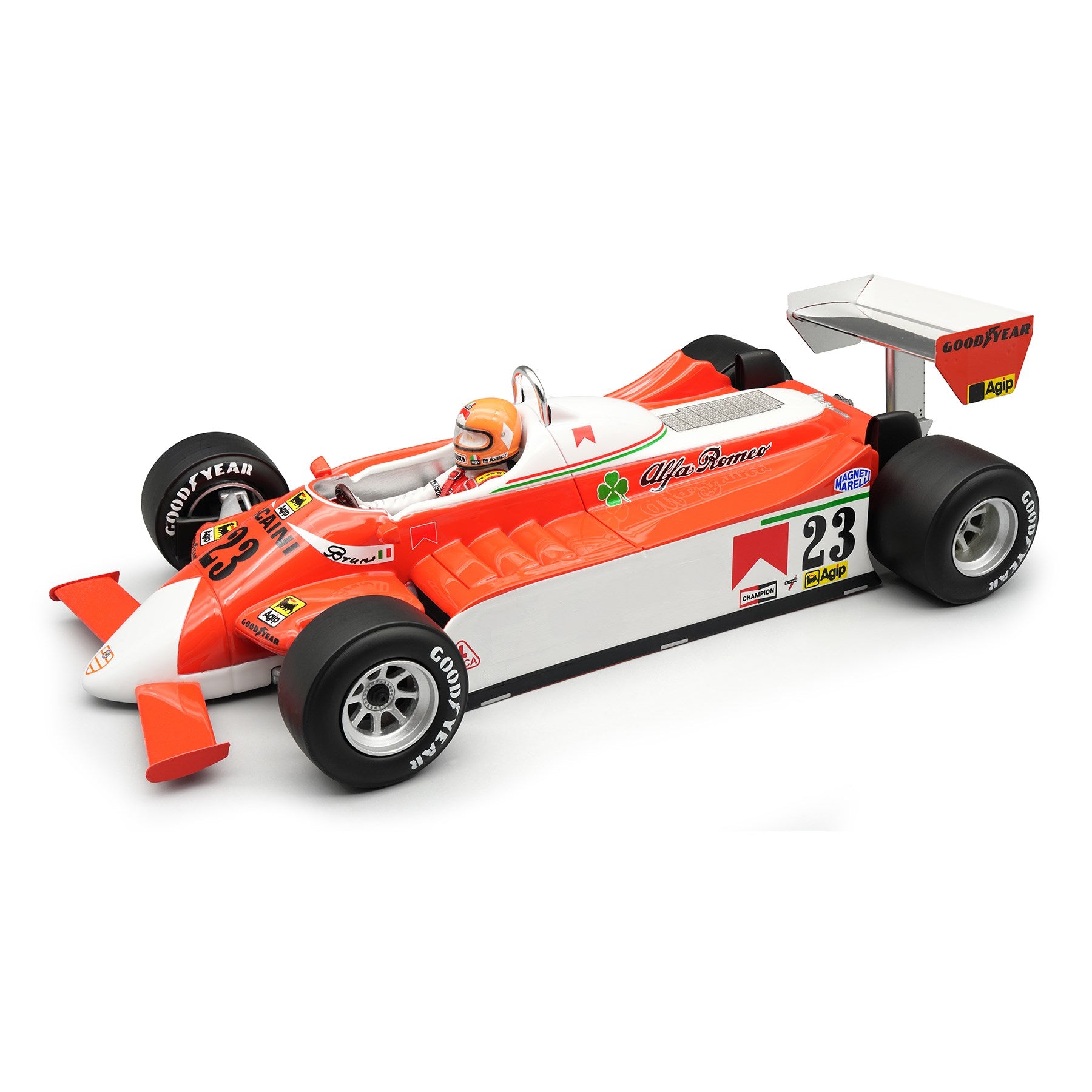 Tecnomodel 1:18 - Alfa Romeo 179 - No.23 Bruno Giacomelli - 1980 Monaco Grand Prix - With Driver Figure - Resin Model Car