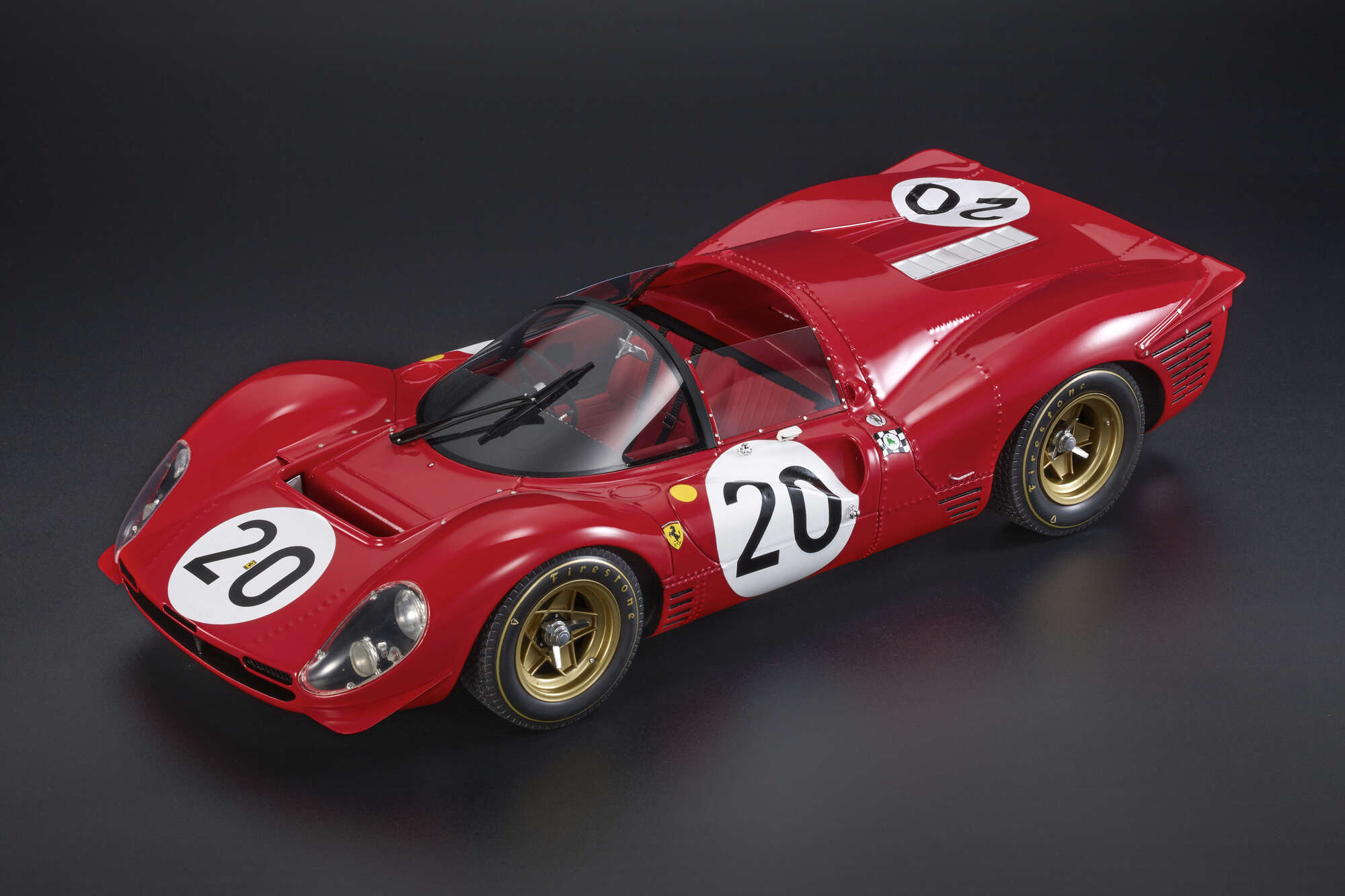 Top Marques 1:12 - FERRARI 330 P4 Spider - no. 20 C. Amon / N. Vaccarella - 24 Hours of Le Mans 1967 - Resin Model