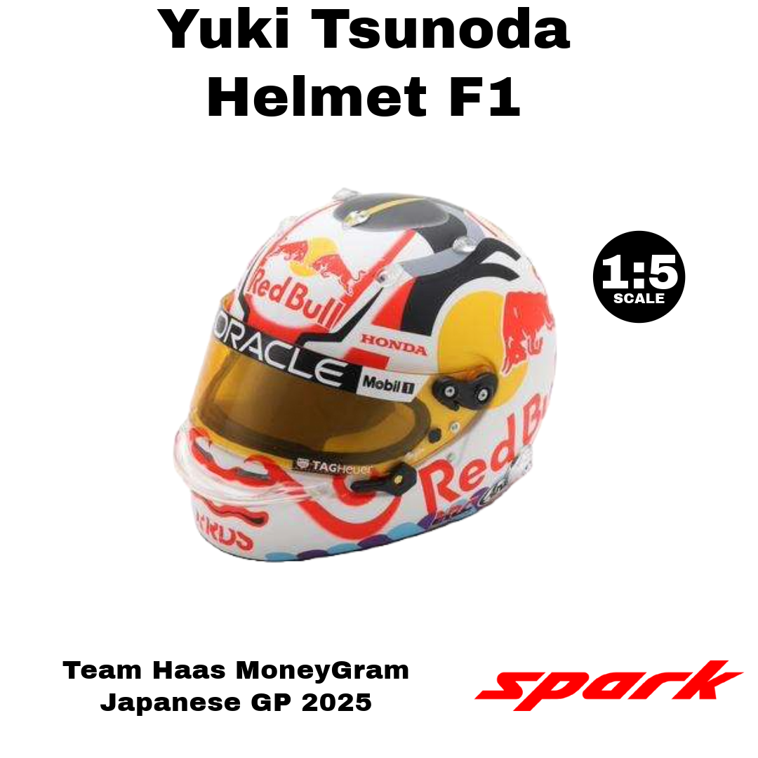 Spark 1:5 - Yuki Tsunoda Helmet F1 Team Oracle Red Bull Japanese GP 2025 - Resin Model