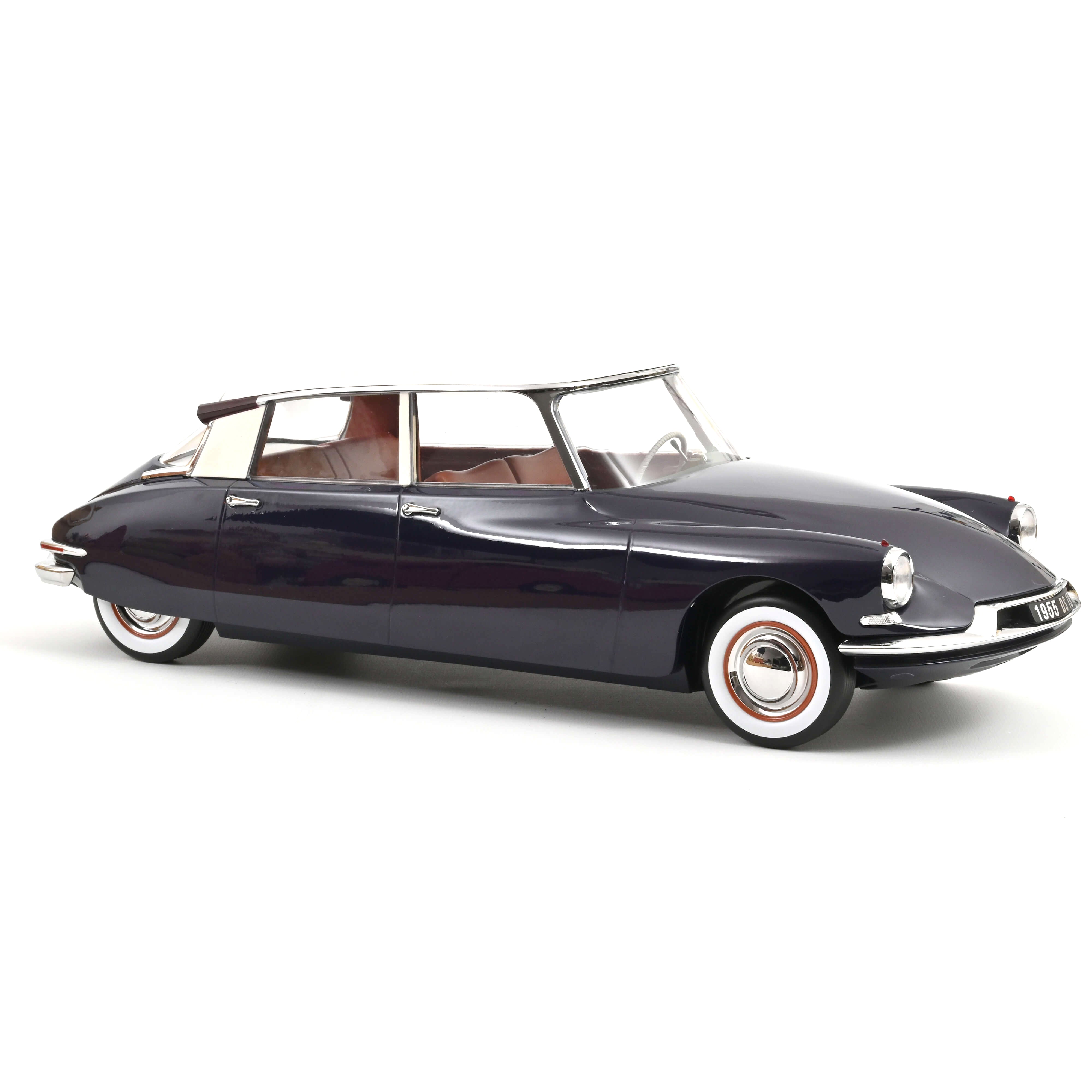 Norev 1:12 1955 Citroen DS19 - Purple and Champagne - Diecast Model