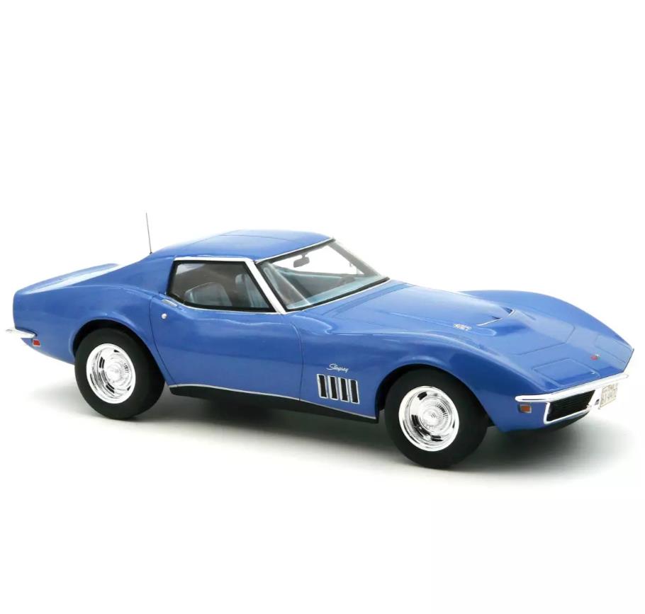Norev 1:18 1969 Chevrolet Corvette Coupe - Le Mans Blue - Diecast Model