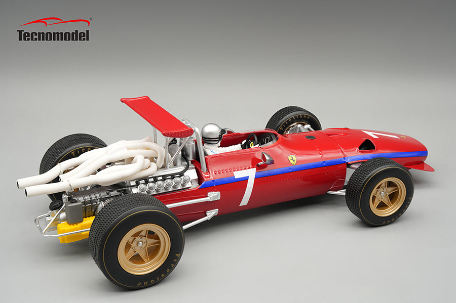 Tecnomodel - 1:18 Ferrari 312 F1/68 Watkins Glen GP Driver Derek Bell 1968 - Limited Edition Resin Model