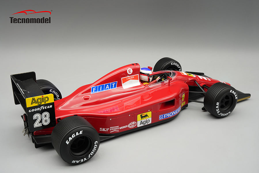 Tecnomodel - 1:18 Ferrari 642 No.28 Jean Alesi British GP 1991 Wet Tyres - With Driver Figure - Limited Edition Resin Model