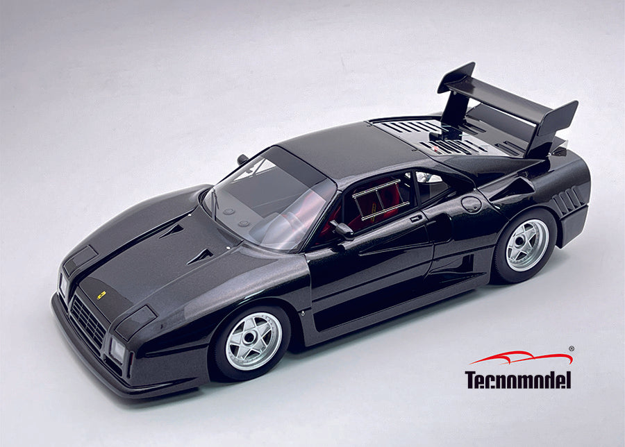 Tecnomodel 1:18 - Ferrari 288 GTO Evoluzione 1985 Metallic Black Silver Wheels - Limited Edition Resin Model