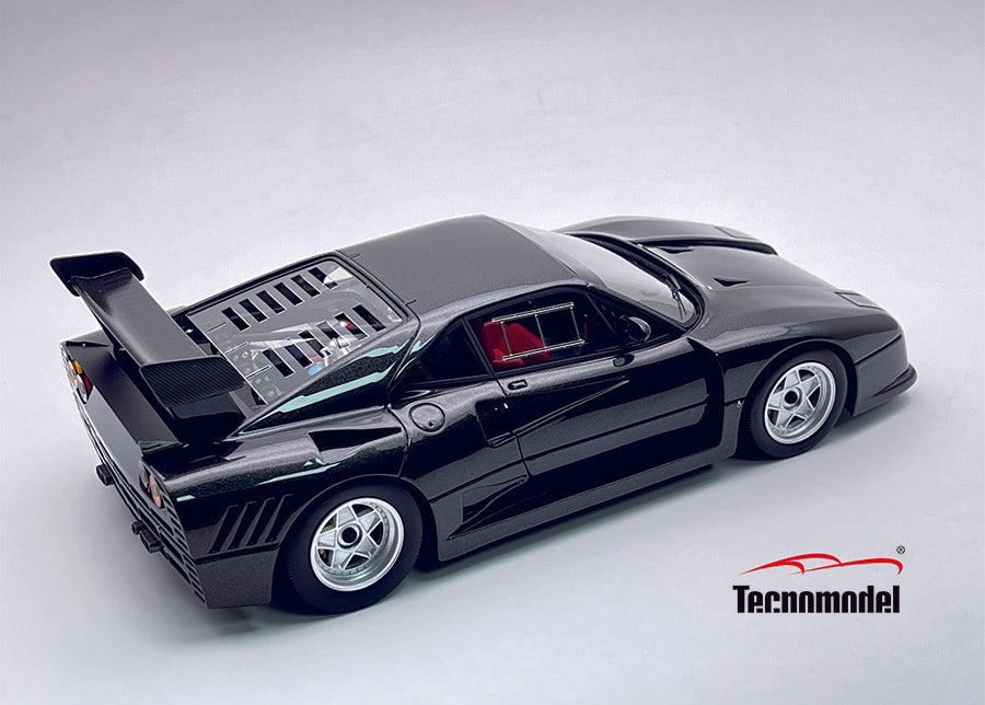 Tecnomodel 1:18 - Ferrari 288 GTO Evoluzione 1985 Metallic Black Silver Wheels - Limited Edition Resin Model
