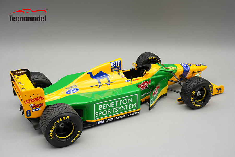Tecnomodel 1:18 Benetton B193A No.6 British GP 1993 Riccardo Patrese Raining Tyres - Limited Edition - Resin Model Car