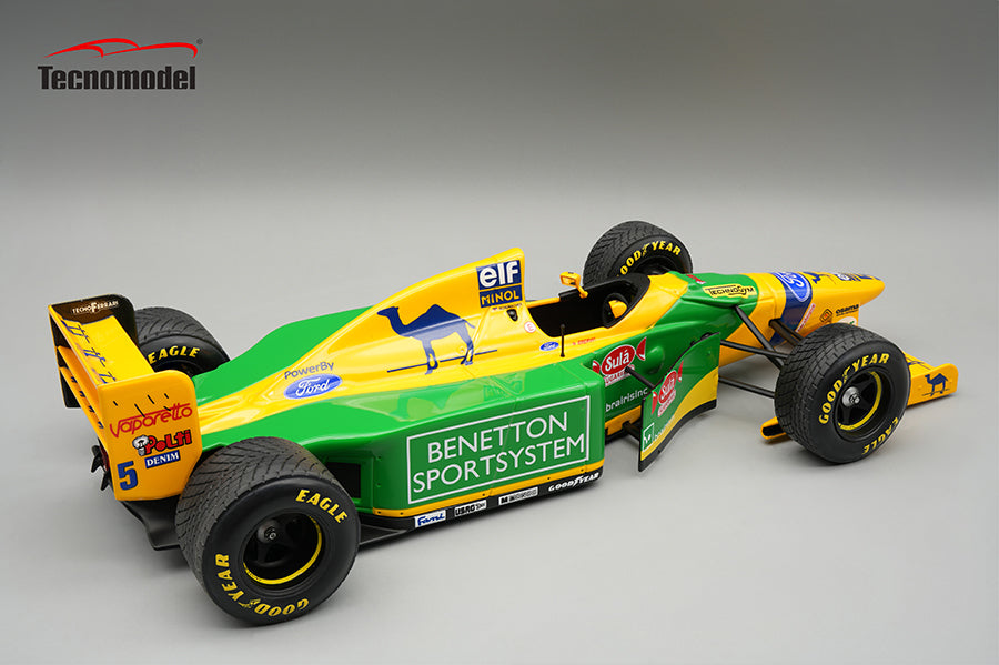 Tecnomodel 1:18 Benetton B193A No.5 British GP 1993 Michael Schumacher Raining Tyres - Limited Edition - Resin Model Car