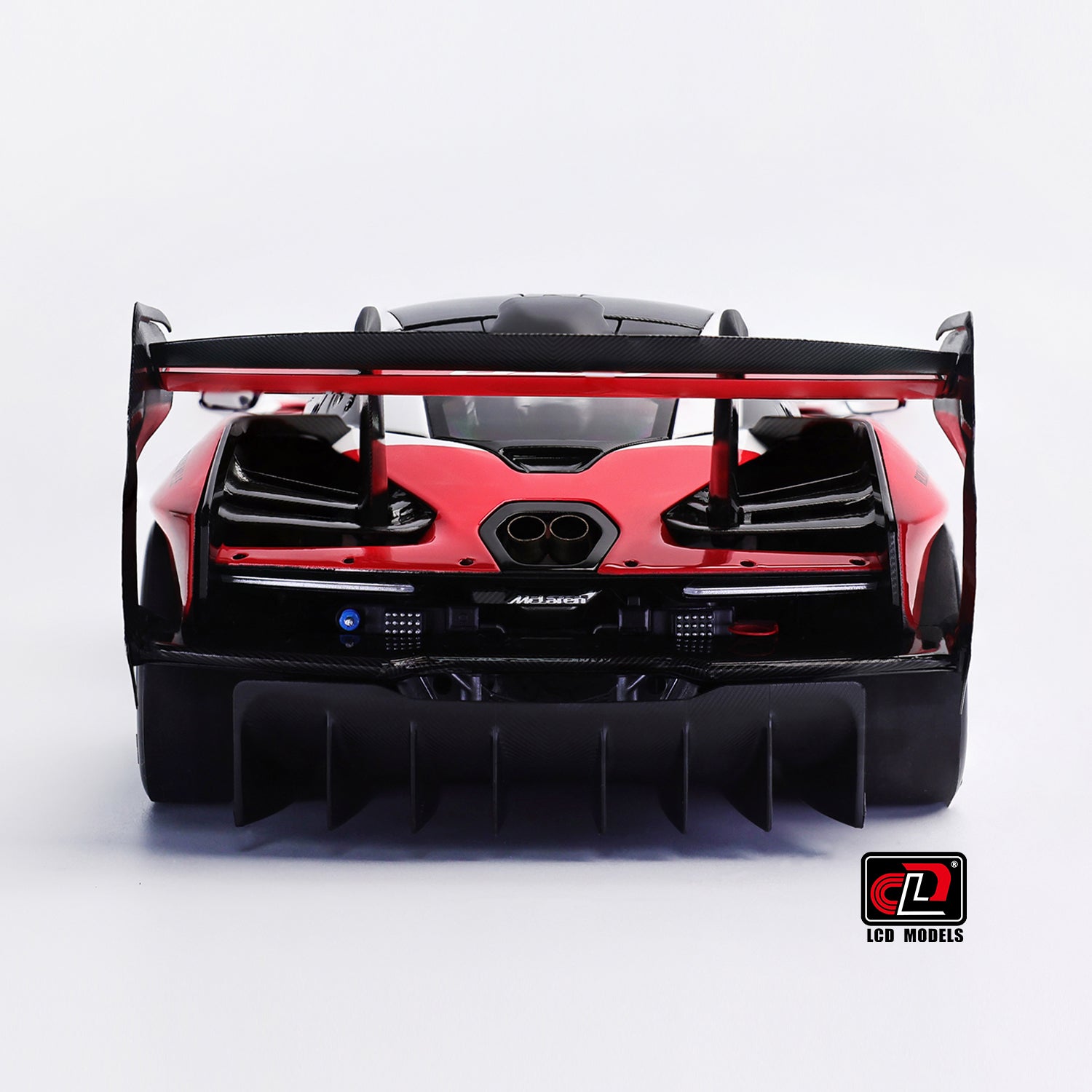 LCD 1:18 - McLaren Senna GTR (Red and white) with Decals - Diecast Model Car