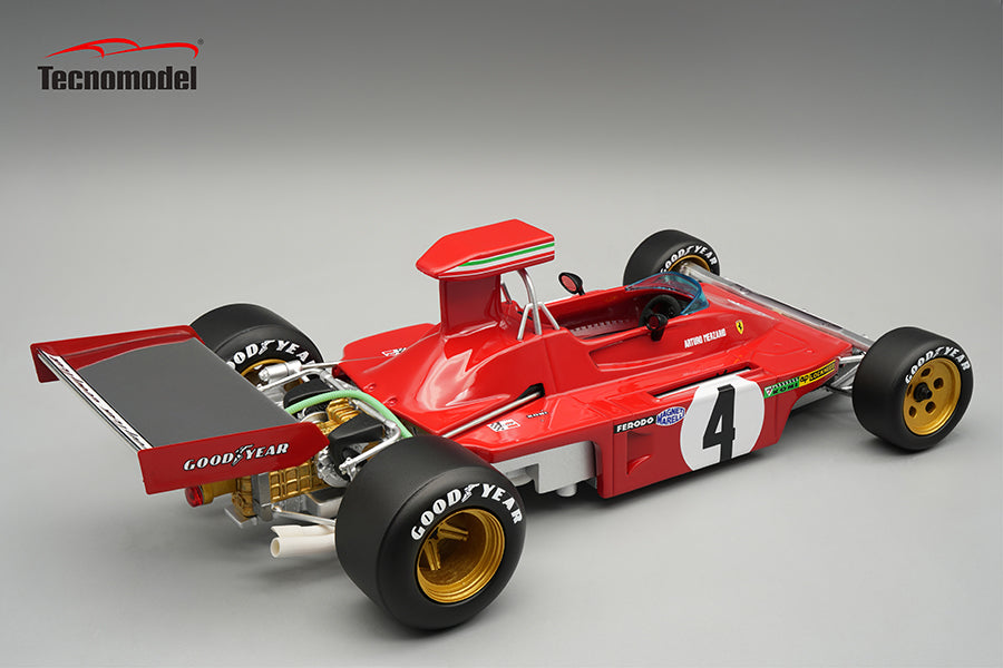 Tecnomodel - 1:18 Ferrari 312 B3 No.4 Arturo Merzario Canada GP 1973 - Broken Nose Cone - Limited Edition - Resin Model Car