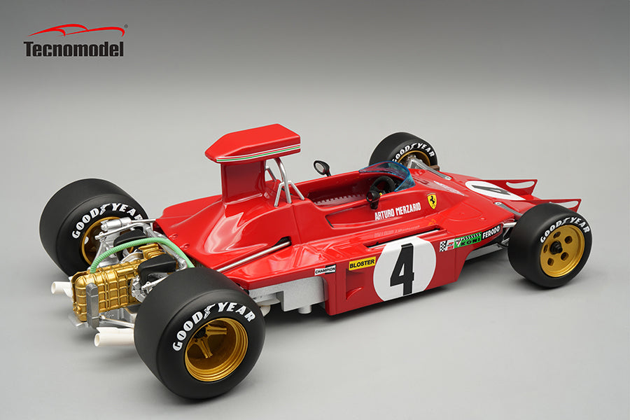 Tecnomodel - 1:18 Ferrari 312 B3 No.4 Arturo Merzario USA GP 1973 - Limited Edition - Resin Model Car