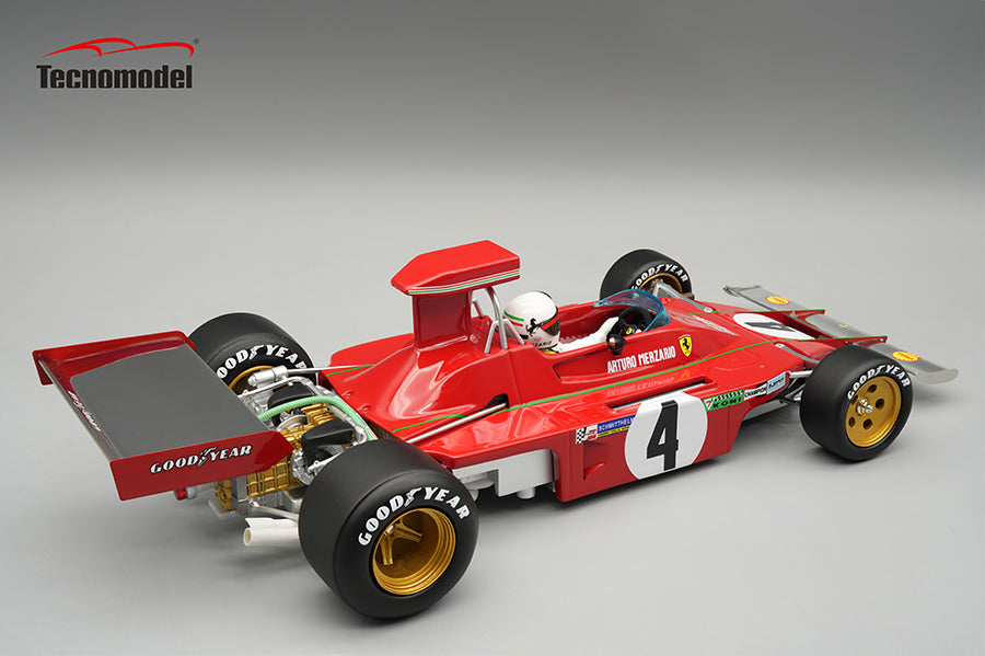 Tecnomodel - 1:18 Ferrari 312 B3 No.4 Arturo Merzario Austria GP 1973 - With Driver Figure - Limited Edition - Resin Model Car