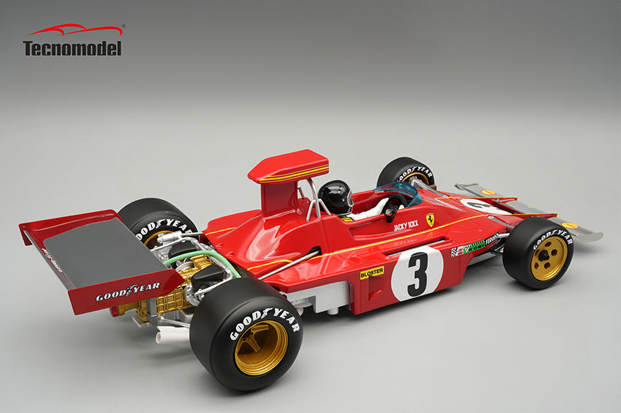 Tecnomodel - 1:18 Ferrari 312 B3 No.3 Jacky Ickx Italy GP 1973 - Limited Edition - With Driver Figure- Resin Model Car