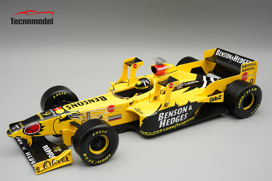 Tecnomodel 1:18 Jordan 198 Honda MF-301 HC No.9 Imola GP 1998 Damon Hill - With Driver Figure - Limited Edition - Resin Model Car