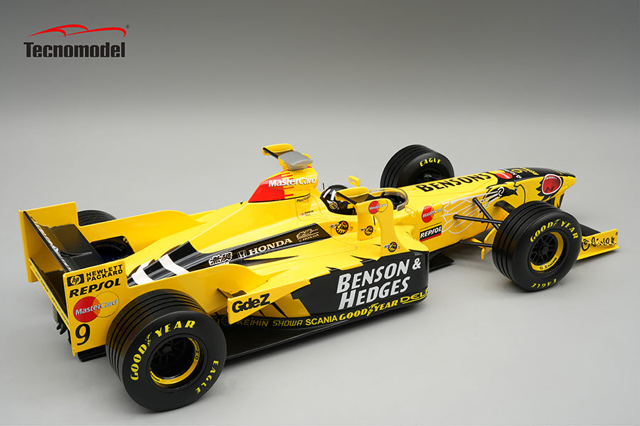Tecnomodel 1:18 Jordan 198 Honda MF-301 HC No.9 Imola GP 1998 Damon Hill - With Driver Figure - Limited Edition - Resin Model Car