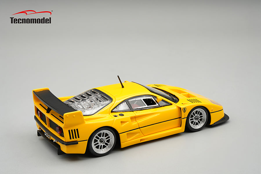 Tecnomodel - 1:43 Ferrari F40 LM 1996 Press Version Yellow Modena with Enkei Silver Wheels - Limited Edition Resin Model