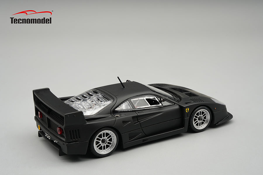 Tecnomodel - 1:43 Ferrari F40 LM 1996 Press Version Matt Black Colour with Enkei Silver Wheels - Limited Edition Resin Model