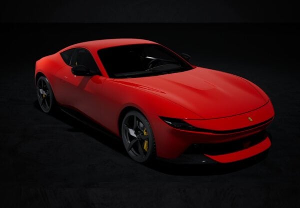 BBR - 1:43 Ferrari Amalfi 2024 Rosso Corsa with Black Alloys - Limited Edition Resin Model