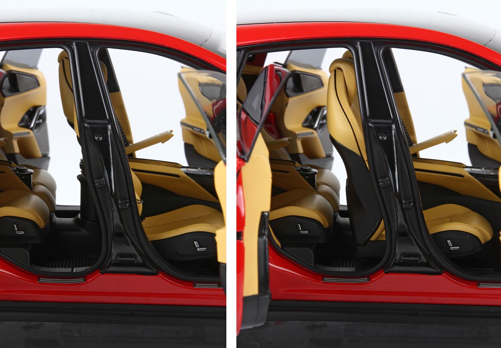 BBR 1:18 Ferrari Purosangue Panoramic Roof Rosso Corsa - Luxury Pack - Full Openings - Diecast Model with Showcase