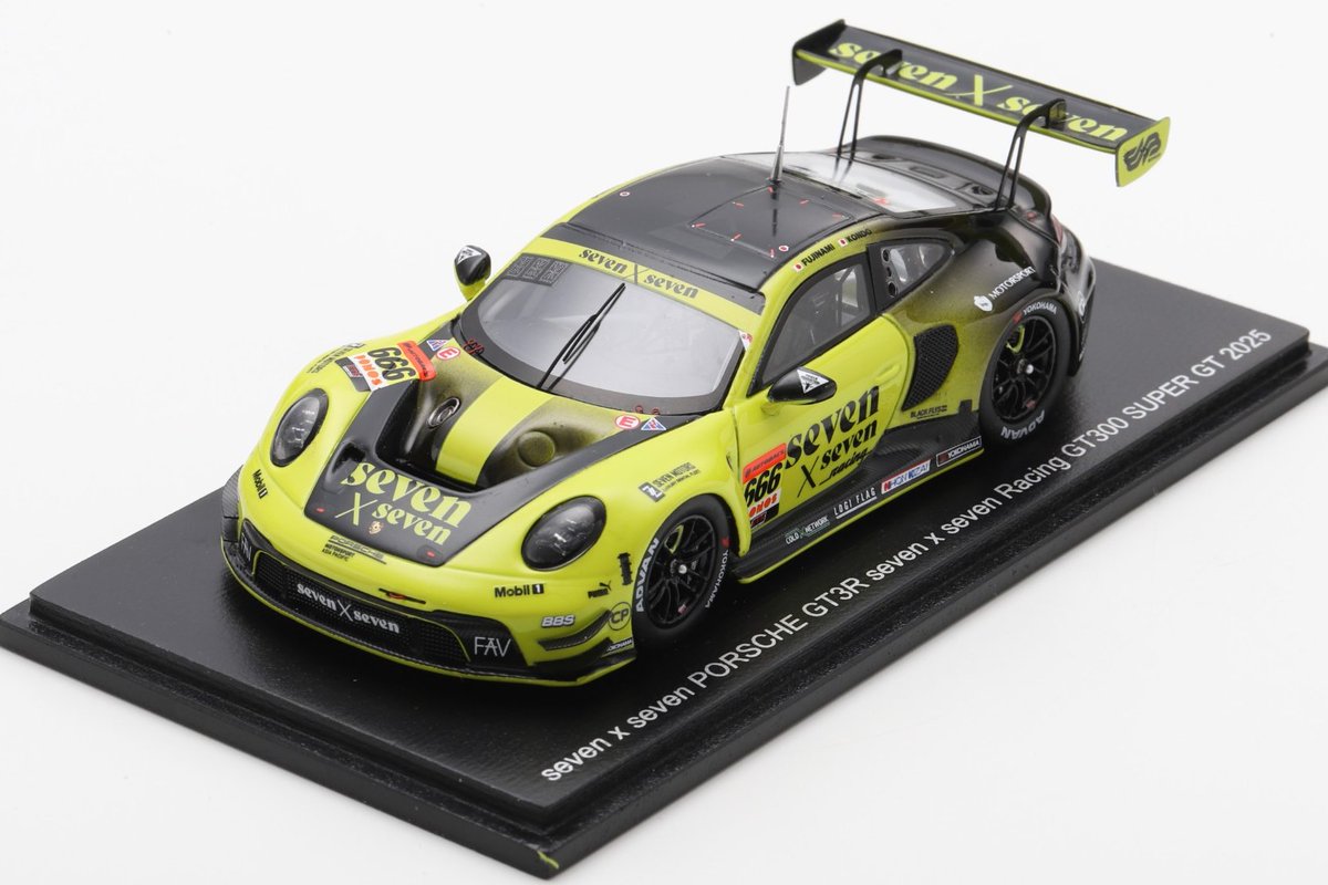 Spark 1:43 PORSCHE GT3R seven x seven Racing No.666 GT300 SUPER GT 2025 - Resin Model