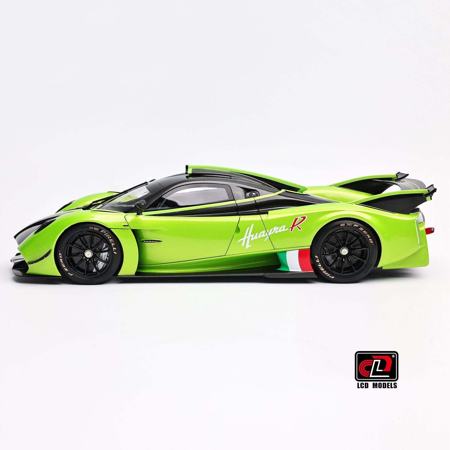 LCD 1:18 Pagani Huayra R Green - Diecast Model - Full Openings